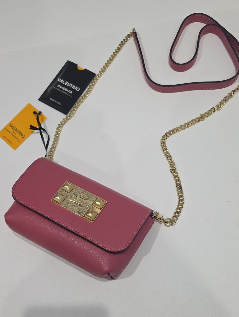 NWT ☑️ VALENTINO "LILOU BONBONNIERE" LEATHER STUDDED CROSSBODY - COA & DUST BAG